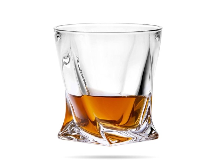 6 x Szklanka do whisky Quadro 340 ml szkło kryształowe prezent BOHEMIA