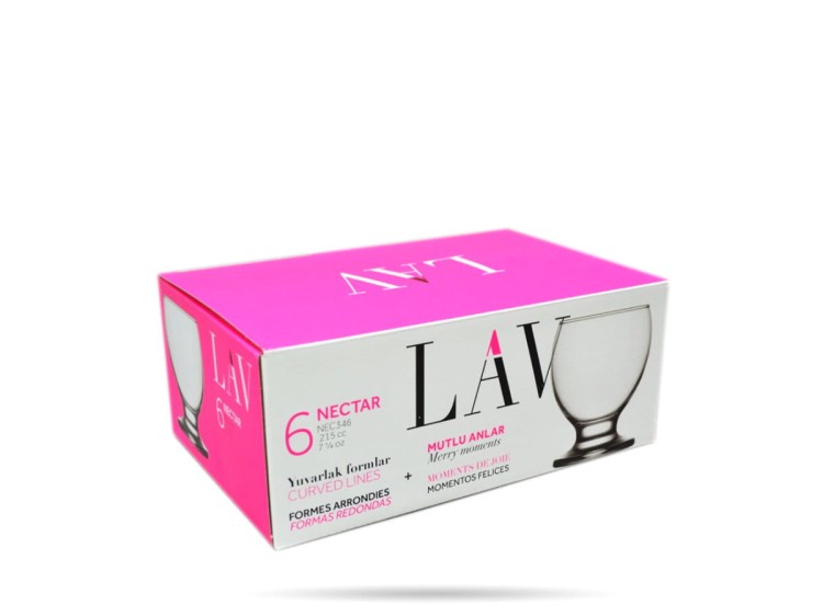 6 szklanek pucharków 215 ml NECTAR LAV