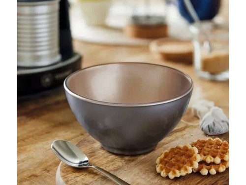 Miska śniadaniowa srebrna 13 cm 500 ml Flashy Mokamia LUMINARC