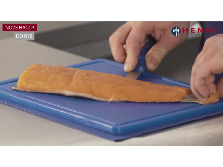 Nóż HACCP do filetowania 15 cm niebieski HENDI