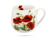 Kubek baryłka kwiaty maki 430 ml Poppies porcelana na prezent DUO