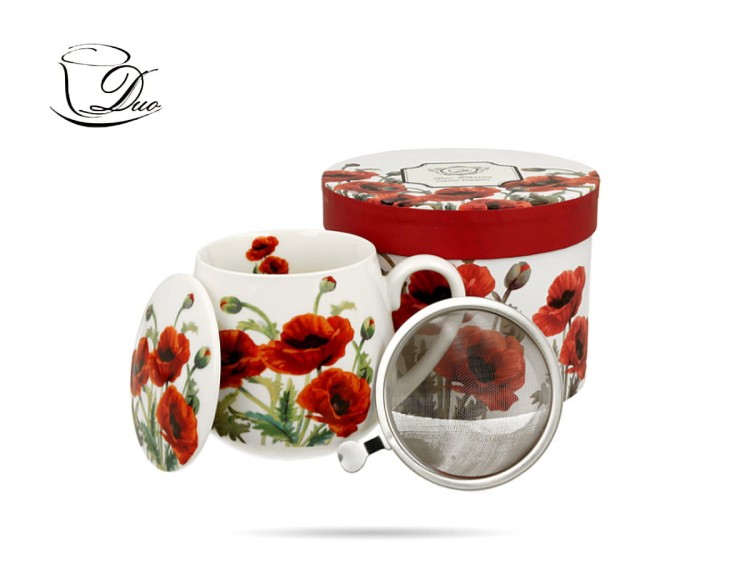 Kubek z zaparzaczem 430 ml Classic Poppies DUO