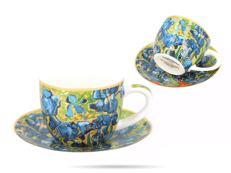 Filiżanka ze spodkiem Van Gogh Irysy 80 ml espresso CARMANI