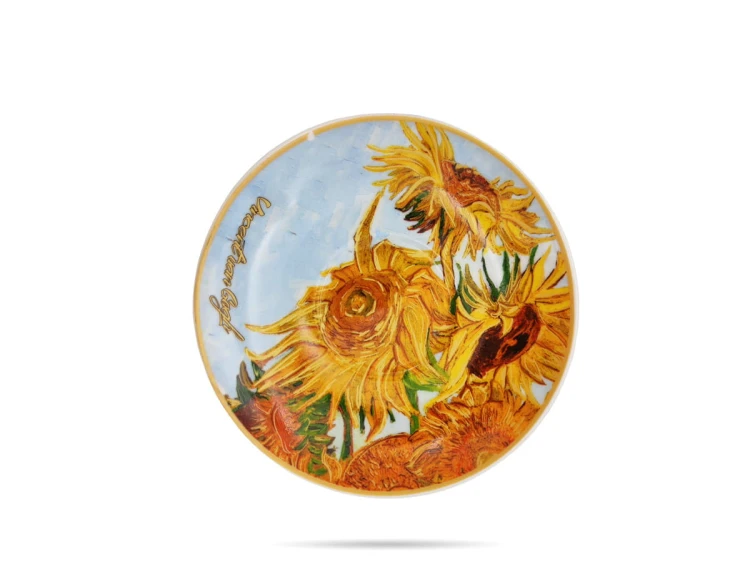 Filiżanka ze spodkiem Van Gogh Słoneczniki 250 ml porcelana prezent CARMANI