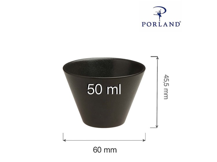 Salaterka stożkowa 50 ml czarna porcelana coal Seasons PORLAND