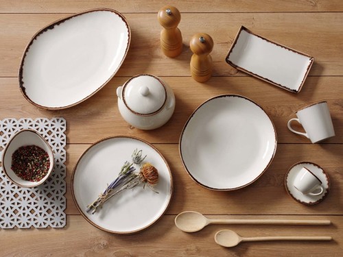 Salaterka miska Vanilla 20 cm 750 ml kremowa porcelana FINE DINE