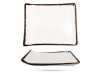 Talerz serwingowy płytki Vanilla 21,5 x 17,5 cm kremowy porcelana FINE DINE