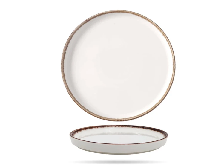Talerz z wysokim rantem Vanilla 26,5 cm kremowy porcelana FINE DINE