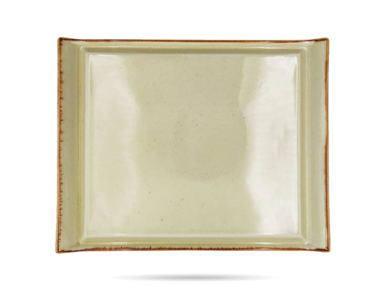 Talerz do steków Sun 32 x 26 cm żółty talerz płytki porcelana Seasons PORLAND