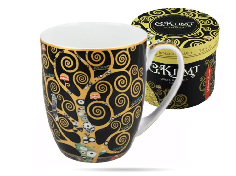Kubek Klimt Drzewo życia 400 ml Camio porcelana prezent CARMANI