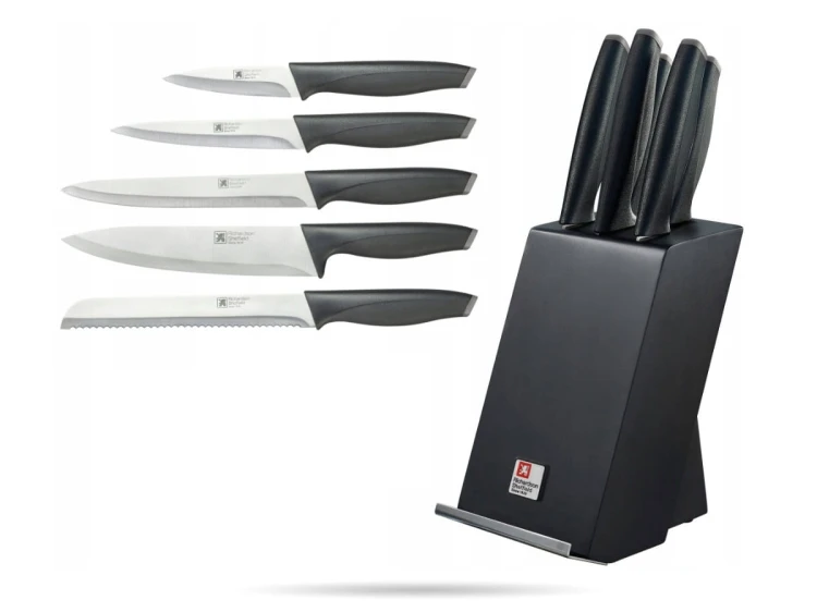 Zestaw noży blok czarny Richardson Sheffield AMEFA