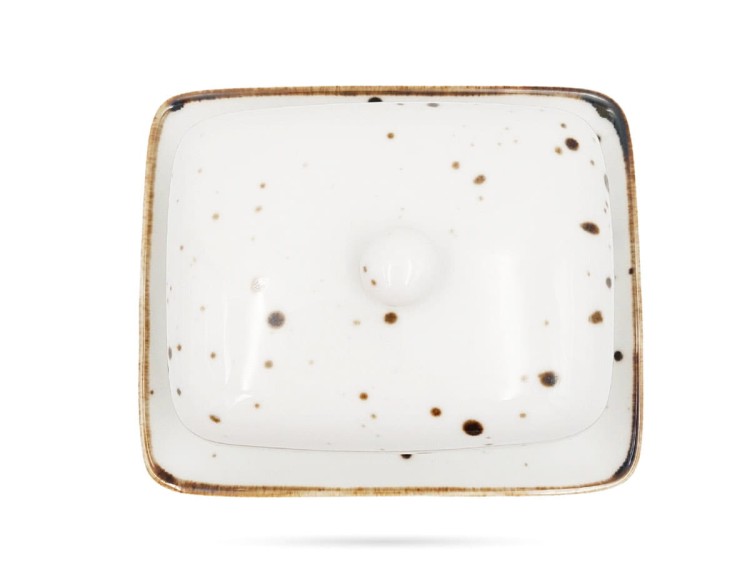 Maselniczka 17 cm Cottage White Alumina PORCELANA BOGUCICE