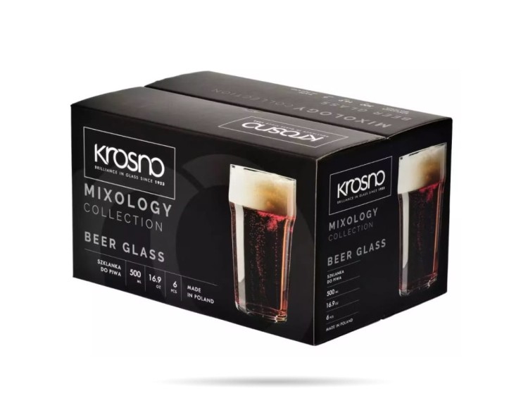 Szklanki do piwa typu Nonic 680 ml zestaw 6 szt Moxology KROSNO