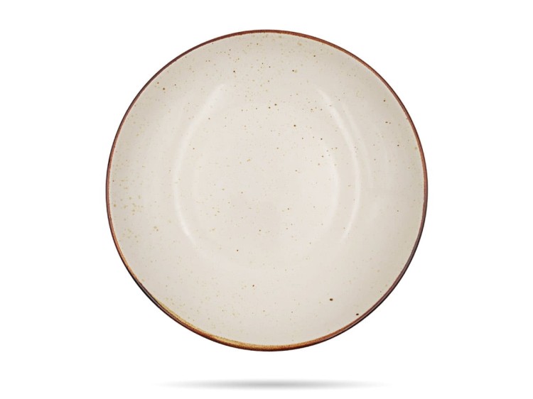 Talerz głęboki 24 cm Rustic Krem KERA CERAMIKA