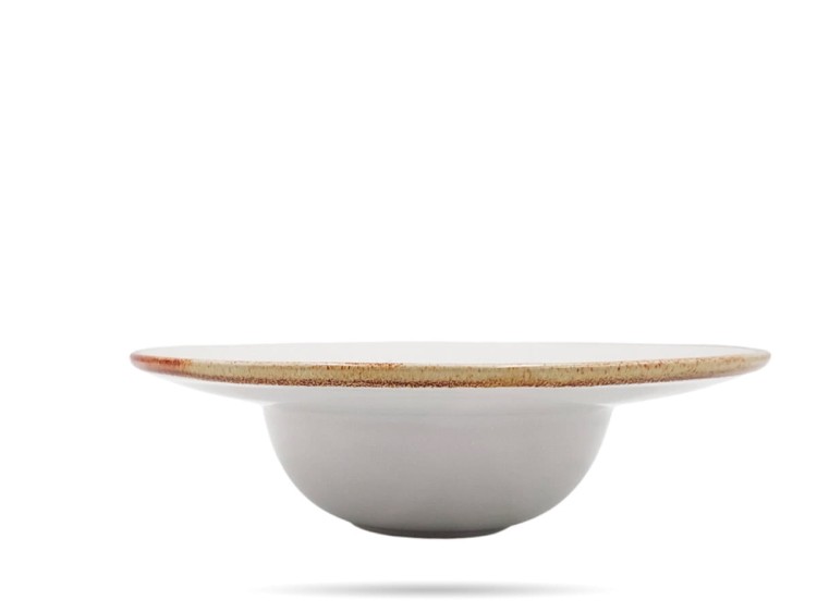 Talerz do pasty 23 cm Rustic Krem KERA CERAMIKA