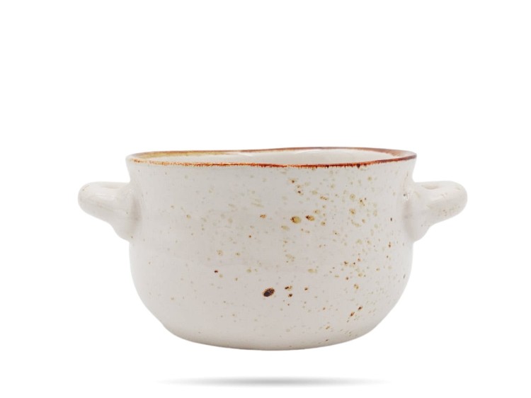 Bulionówka z uszami 400 ml Rustic Krem KERA CERAMIKA