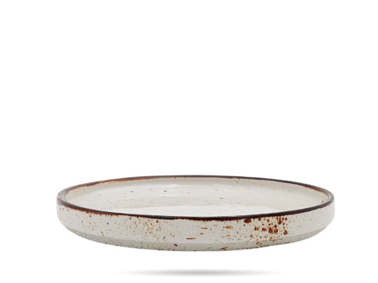 Talerz rant 20 cm Arondi Rustic Krem KERA CERAMIKA