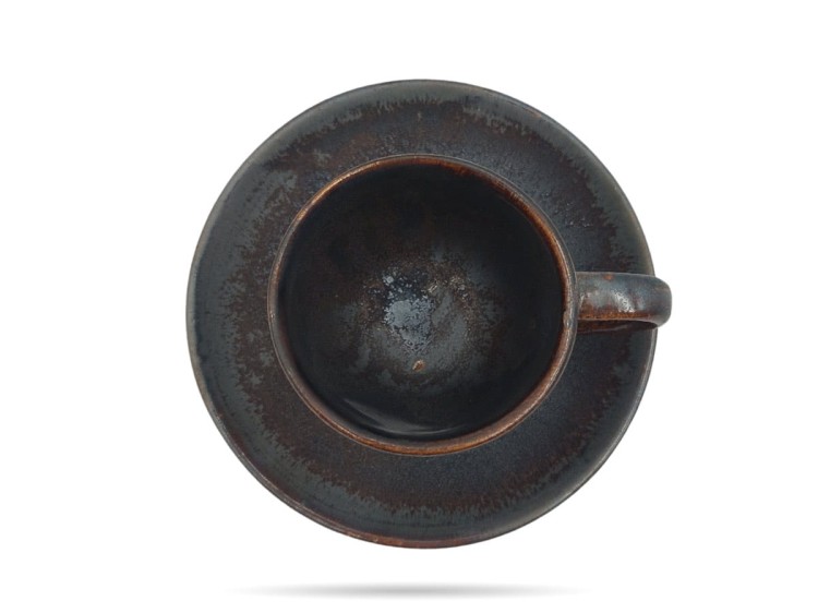 Filiżanka espresso 100 ml Hematyt filiżanka ze spodkiem KERA CERAMIKA