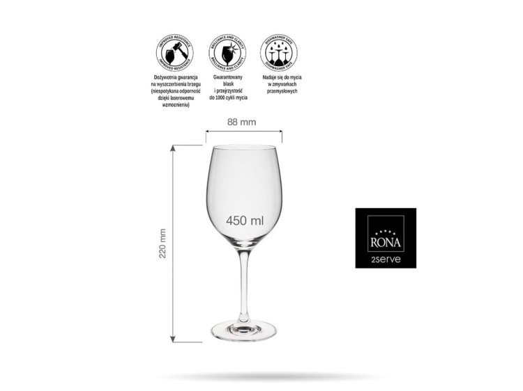 Kieliszek do wina Edition 450 ml Rona FINE DINE