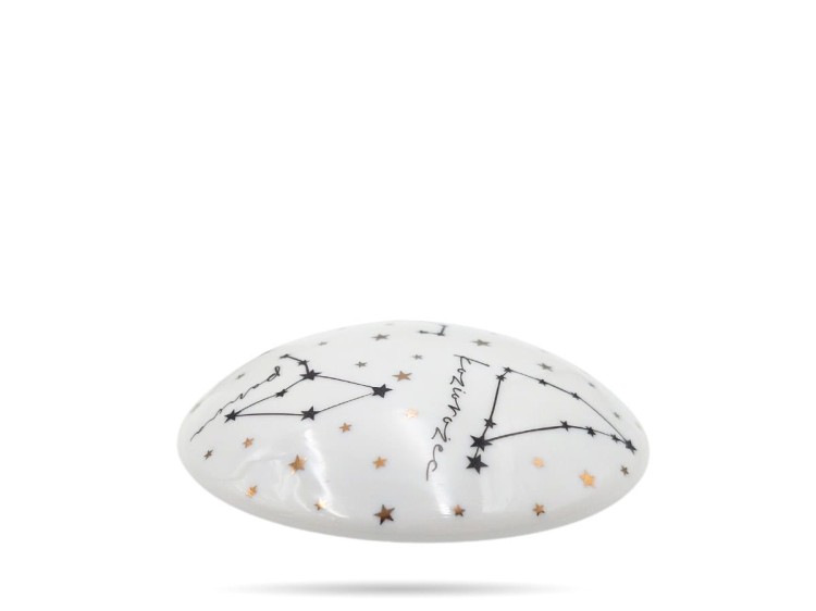 Kubek na prezent zaparzacz pokrywka 300 ml Zodiak White PORCELANA BOGUCICE