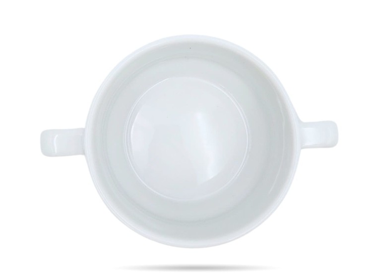 Bulionówka biała 300 ml z uchwytami sztaplowana PORCELANA BOGUCICE