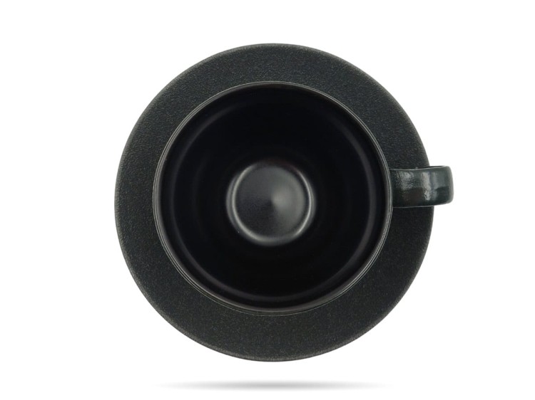 Filiżanka ze spodkiem 300 ml Terrea Black Alumina PORCELANA BOGUCICE