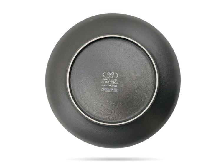 Talerz deserowy 21,5 cm Terrea Black Alumina PORCELANA BOGUCICE