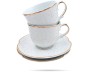 Filiżanki ze spodkami 220 ml 2 szt prezent Alessia PORCELANA BOGUCICE