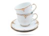 Filiżanki ze spodkami 220 ml 2 szt prezent Clara PORCELANA BOGUCICE