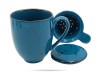 Kubek z pokrywką 400 ml zaparzacz Cottage Laguna Alumina PORCELANA BOGUCICE