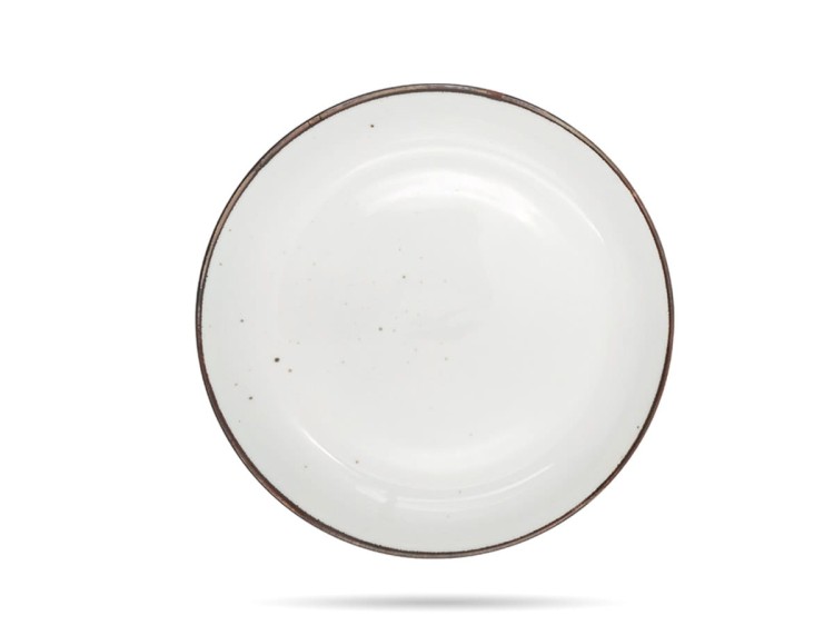 Talerz deserowy 22 cm Rustic Snow biały Alumina PORCELANA BOGUCICE