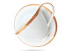 Filiżanki ze spodkiem 200 ml Antonio Gold Plus prezent PORCELANA BOGUCICE