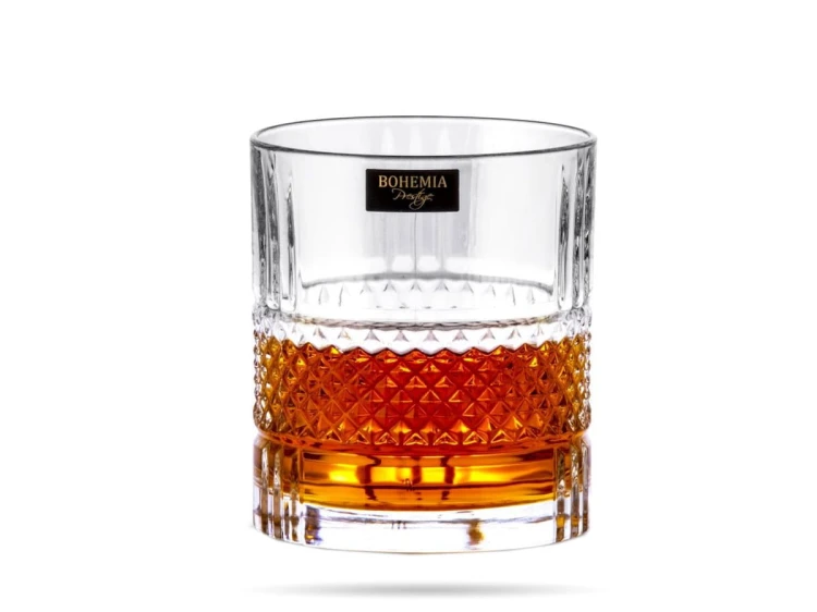 2 x Szklanka do whisky Prestige Elegante Tuba 340 ml kryształ BOHEMIA