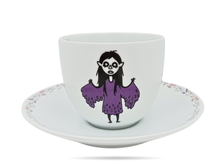 Filiżanka ze spodkiem 320 ml Strziga kolekcja śląska PORCELANA BOGUCICE