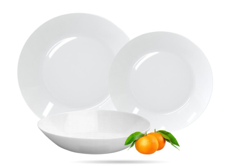 Serwis obiadowy dla 6 osób 18 el biały Zelie ARCOPAL