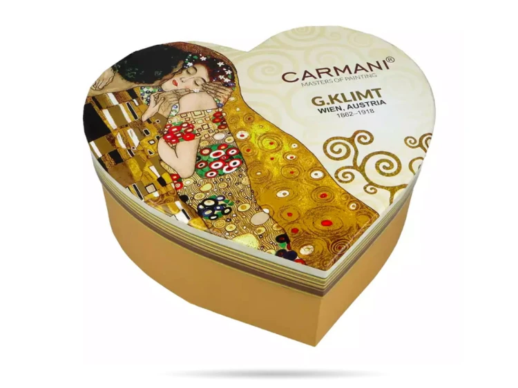 Kubki w sercu prezent 280 ml Pocałunek Klimt CARMANI