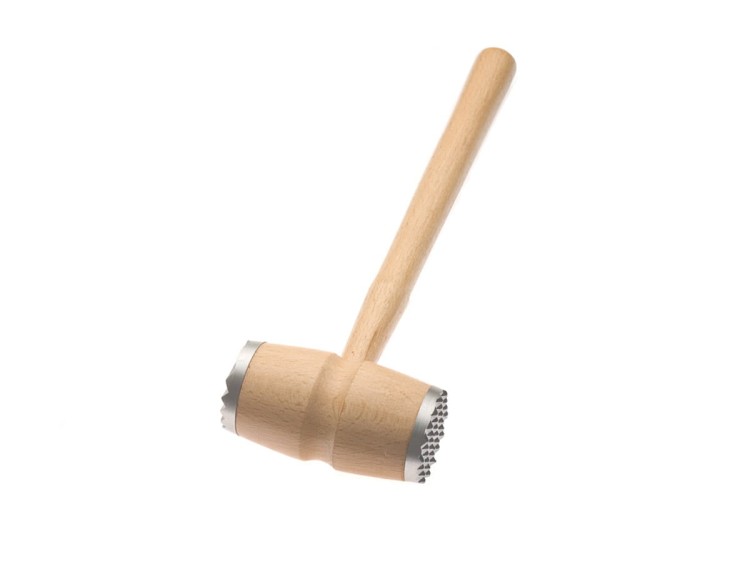 Drewniany tłuczek do mięsa okuwany 30 cm PRACTIC