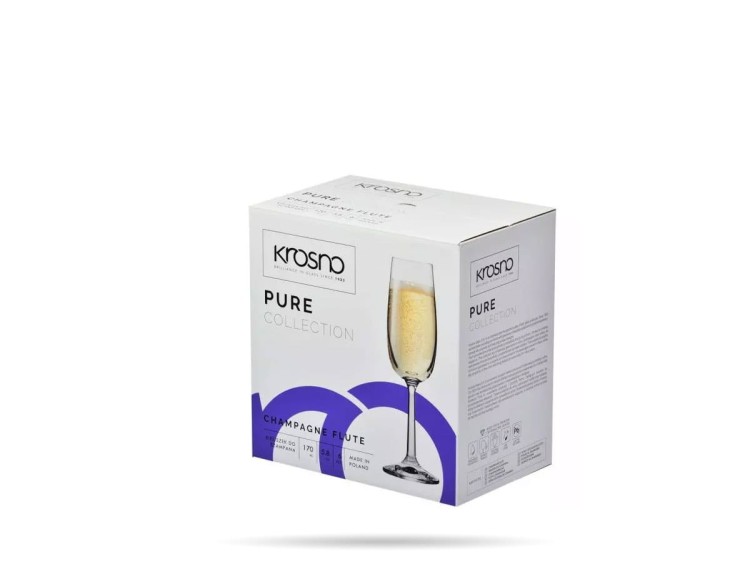 6 kieliszków do szampana 170 ml PURE KROSNO