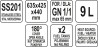 Podgrzewacz bufetowy roll-top 9L 180° GN 1/1 YATO