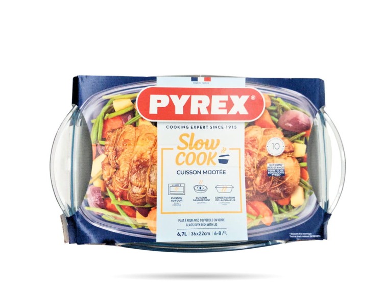 Szklane naczynie żaroodporne z pokrywą 36 x 22 cm 6,7 L PYREX