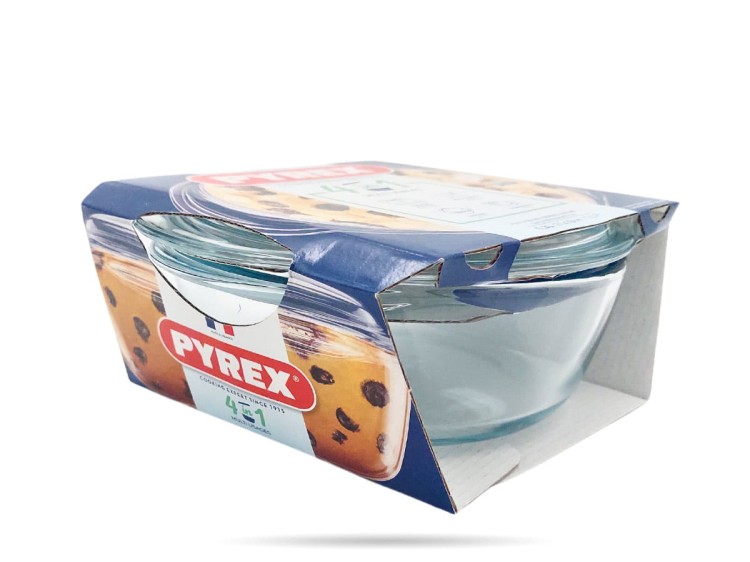 Szklane naczynie żaroodporne z pokrywą średnica 18 cm 1,3 L PYREX