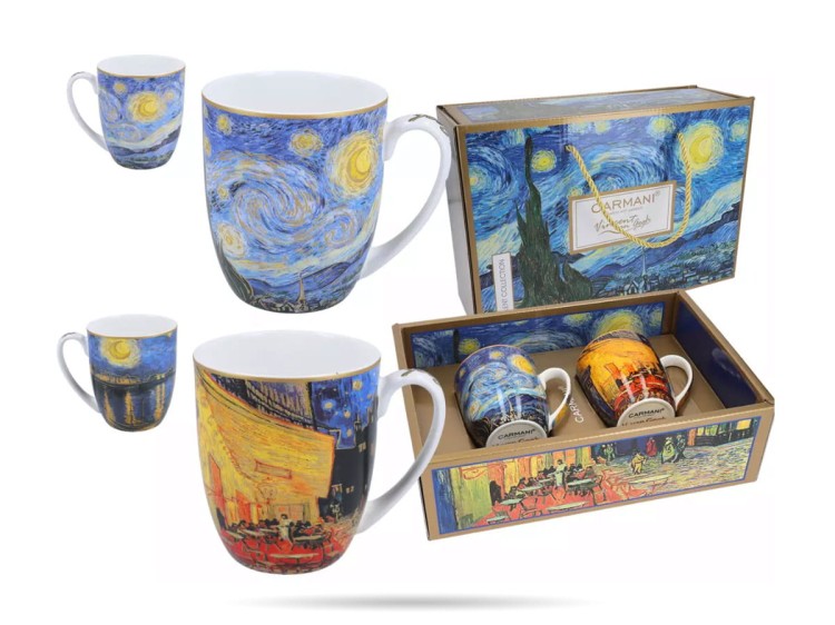 2kubki V.Gogh Gwiaździsta noc &amp; Kawiarenki CARMANI