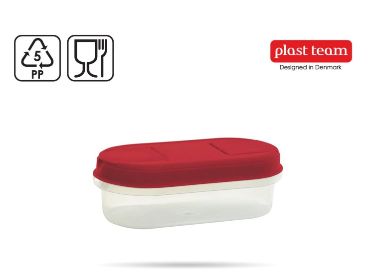 Pojemnik 0,5l z dozownikiem czerwony PLAST TEAM