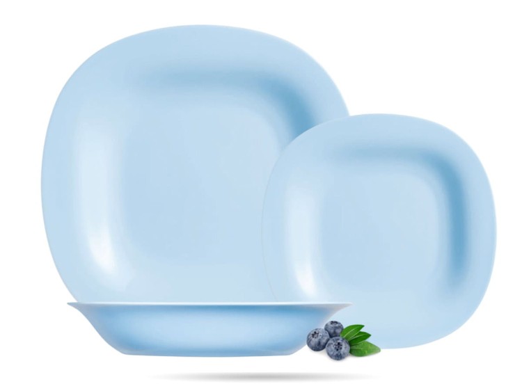 Serwis obiadowy dla 6 os 18 el Light Blue niebieski Carine LUMINARC