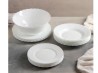 Serwis obiadowy z dużą salaterką 6 os 19 el biały Trianon LUMINARC
