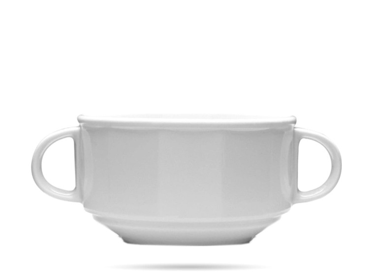 Bulionówka z uszami 320 ml biała porcelana Merkury LUBIANA