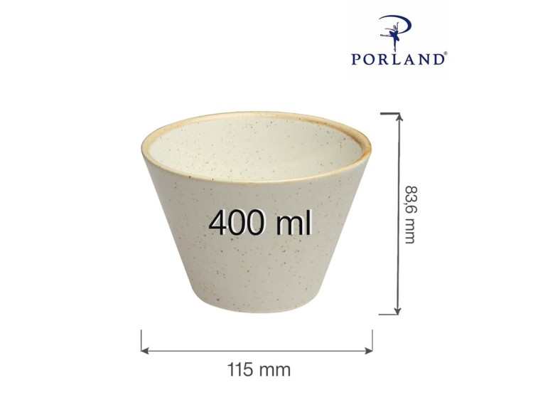 Salaterka stożkowa Sand Seasons 400 ml kremowa porcelana PORLAND