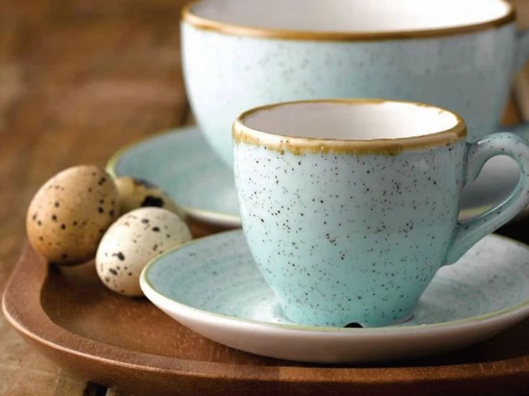 Spodek do filiżanki espresso 11,8 cm Duck Egg Blue porcelana CHURCHILL
