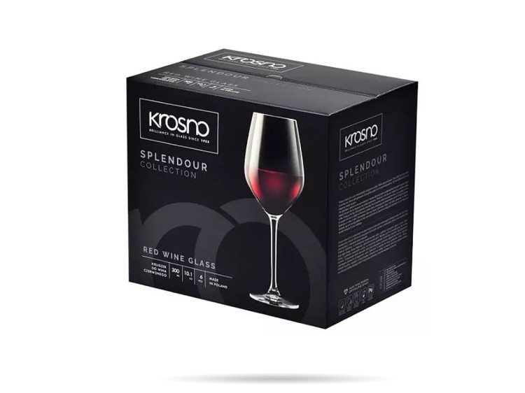 6 Kieliszków do cz/wina 300 ml SPLENDOUR Krosno
