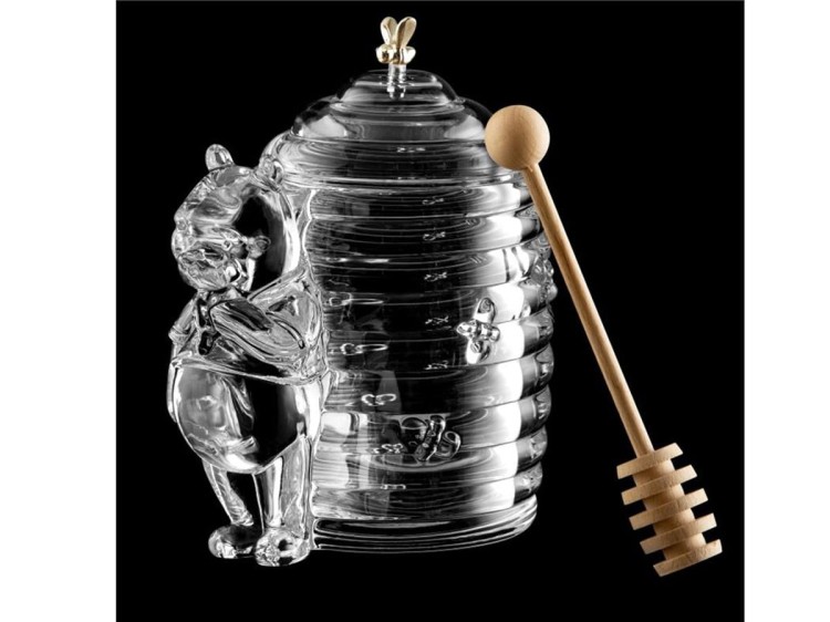 Kryształowy pojemnik na miód miś 300 ml Teddy Bear Prestige BOHEMIA